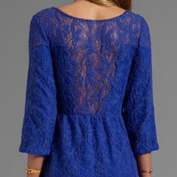Free People Shake It Up Small Blue Lace Dress - Picture 7 of 11